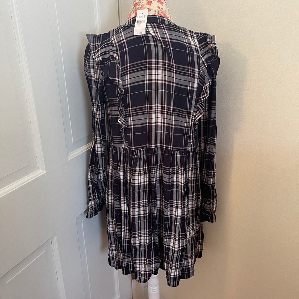 LOFT 🌟NWTs🌟 Plaid Swing Dress - Picture 5 of 6